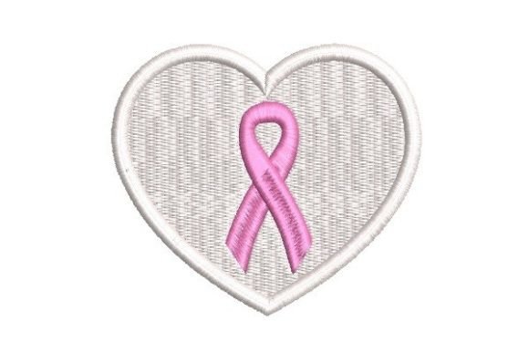 Cancer Ribbon Embroidery Design