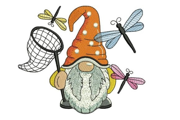 Dragonfly Gnome Embroidery Design Review