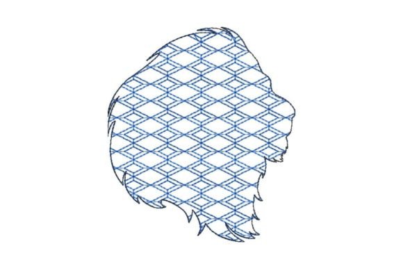 Japanese Sashiko Shape Lion