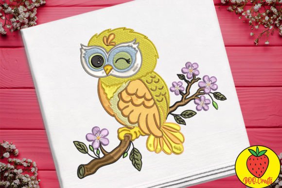Lovely Golden Owl: A Smart Embroidery Choice for Small Business Brands