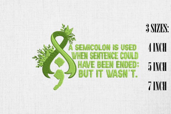 Semicolon Mental Health Support Quote