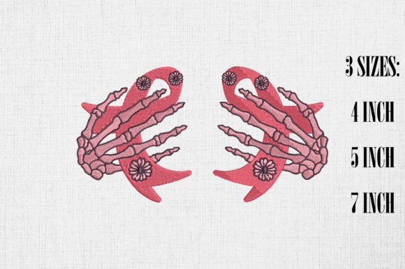 Skeleton Hand on Breast Cancer Awareness